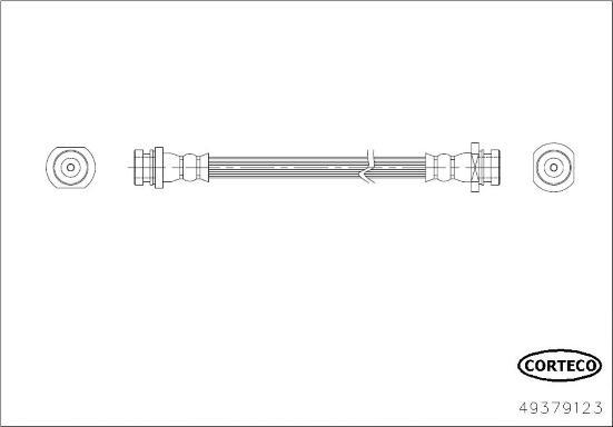 Corteco 49379123 - Гальмівний шланг autocars.com.ua