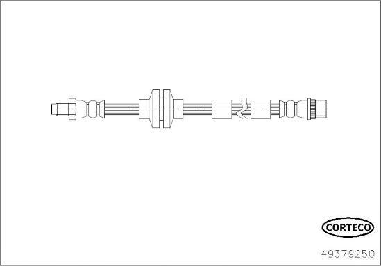 Corteco 49379250 - Гальмівний шланг autocars.com.ua