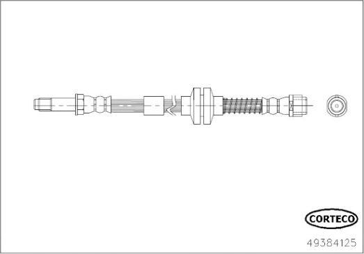 Corteco 49384125 - Тормозной шланг avtokuzovplus.com.ua