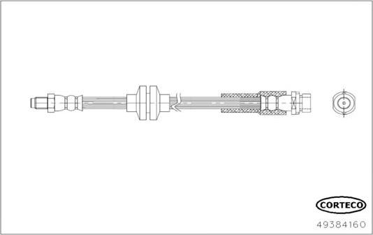 Corteco 49384160 - Тормозной шланг avtokuzovplus.com.ua