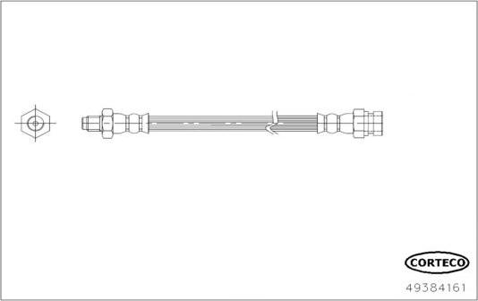 Corteco 49384161 - Тормозной шланг autodnr.net