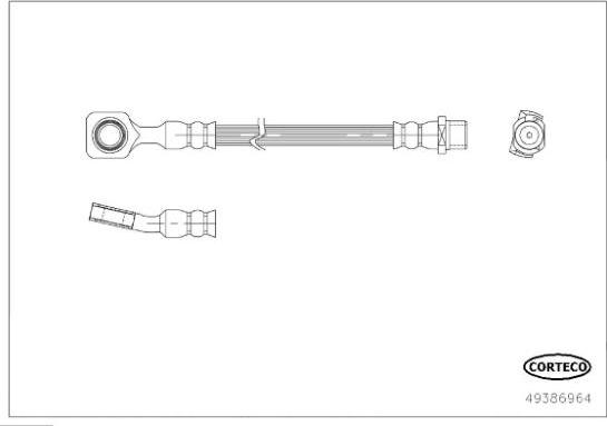 Corteco 49386964 - Тормозной шланг avtokuzovplus.com.ua