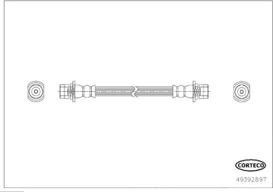 Corteco 49392897 - Гальмівний шланг autocars.com.ua