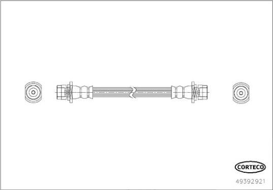 Corteco 49392921 - Гальмівний шланг autocars.com.ua