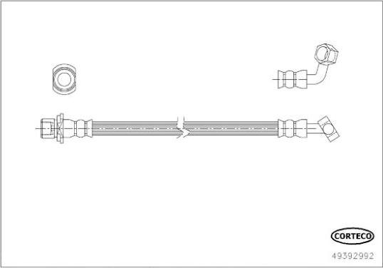 Corteco 49392992 - Гальмівний шланг autocars.com.ua
