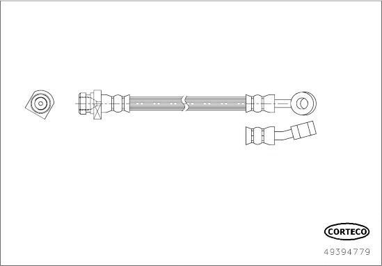 Corteco 49394779 - Гальмівний шланг autocars.com.ua