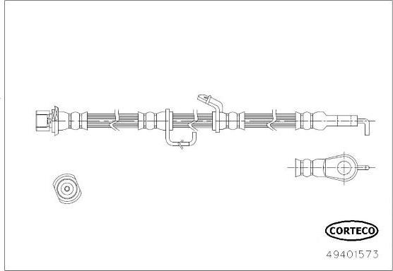 Corteco 49401573 - Гальмівний шланг autocars.com.ua