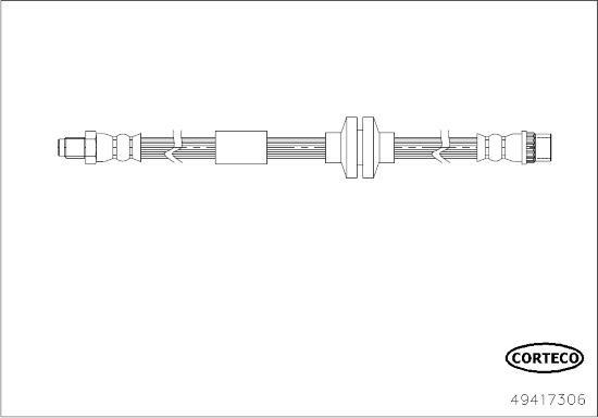 Corteco 49417306 - Гальмівний шланг autocars.com.ua