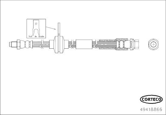 Corteco 49418866 - Тормозной шланг avtokuzovplus.com.ua