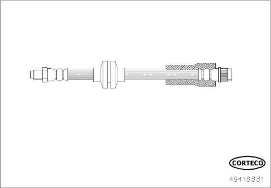 Corteco 49418881 - Гальмівний шланг autocars.com.ua