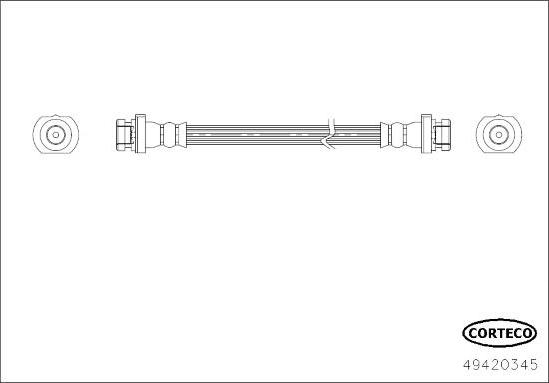 Corteco 49420345 - Гальмівний шланг autocars.com.ua