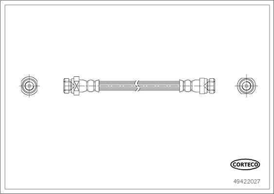 Corteco 49422027 - Гальмівний шланг autocars.com.ua