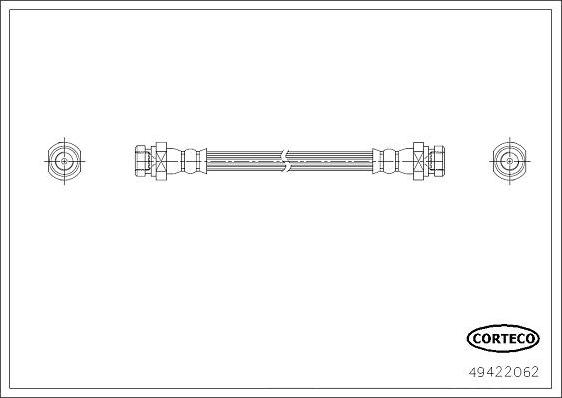 Corteco 49422062 - Гальмівний шланг autocars.com.ua