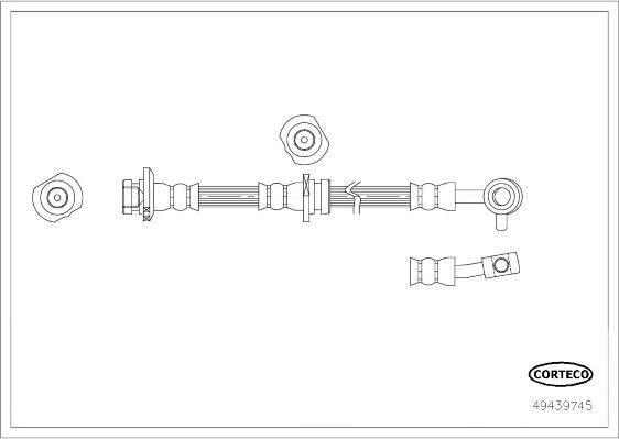 Corteco 49439745 - Тормозной шланг avtokuzovplus.com.ua