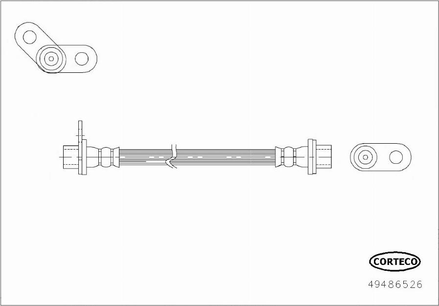 Corteco 49486526 - Гальмівний шланг autocars.com.ua