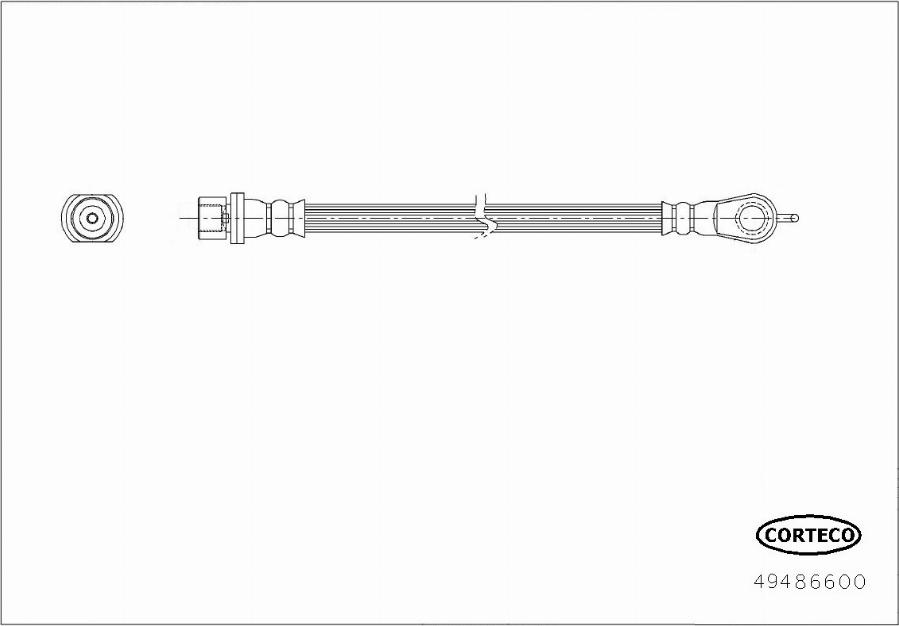 Corteco 49486600 - Гальмівний шланг autocars.com.ua