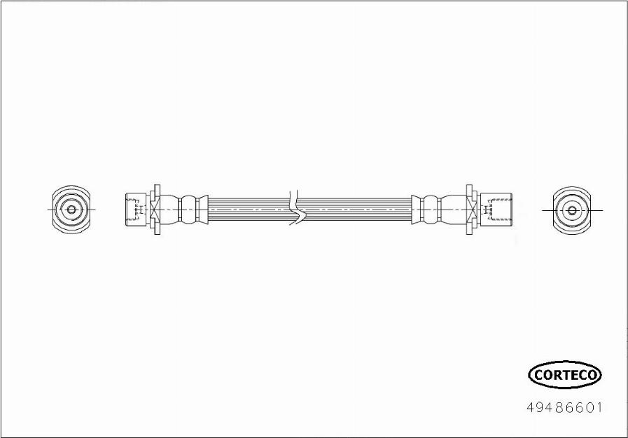 Corteco 49486601 - Гальмівний шланг autocars.com.ua