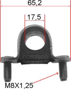 Corteco 80000017 - Втулка, стабілізатор autocars.com.ua