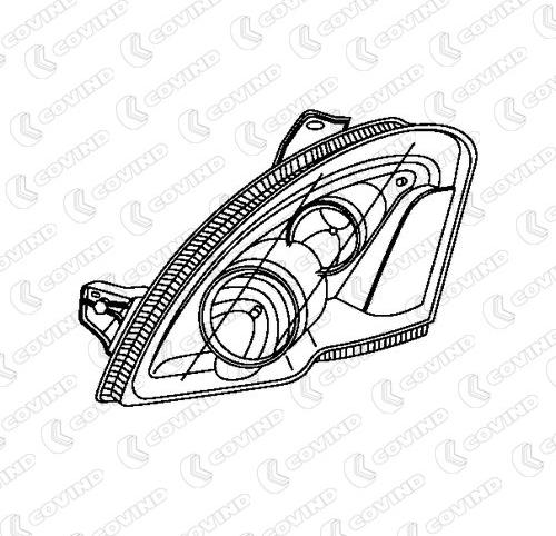 Covind D12/755 - Основная фара avtokuzovplus.com.ua