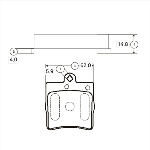 CTR GK0062 - Тормозные колодки, дисковые, комплект avtokuzovplus.com.ua