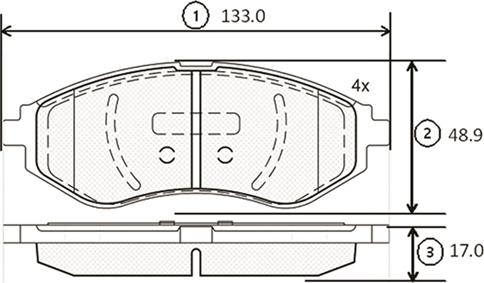 CTR GK0439 - Тормозные колодки, дисковые, комплект avtokuzovplus.com.ua