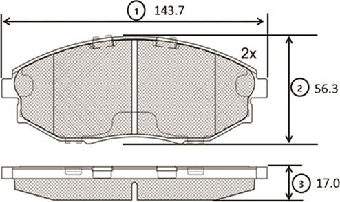 CTR GK0443 - Гальмівні колодки, дискові гальма autocars.com.ua