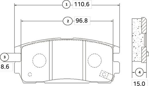 CTR GK0447 - Гальмівні колодки, дискові гальма autocars.com.ua