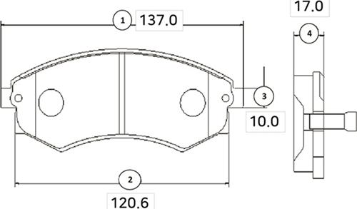 CTR GK0457 - Тормозные колодки, дисковые, комплект avtokuzovplus.com.ua