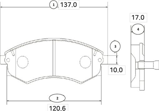 CTR GK0460 - Тормозные колодки, дисковые, комплект avtokuzovplus.com.ua