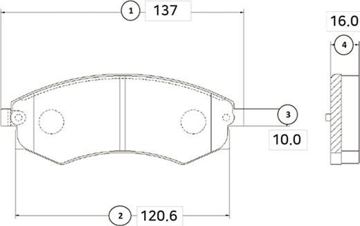 CTR GK0464 - Гальмівні колодки, дискові гальма autocars.com.ua