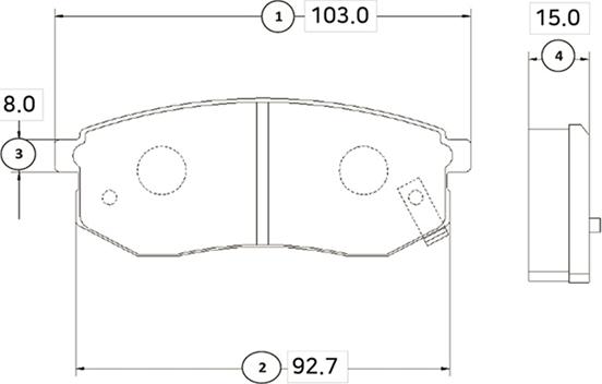 CTR GK0465 - Гальмівні колодки, дискові гальма autocars.com.ua