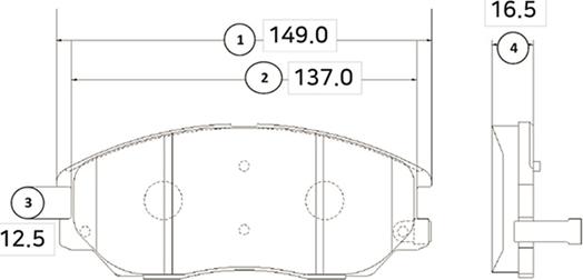 CTR GK0470 - Гальмівні колодки, дискові гальма autocars.com.ua