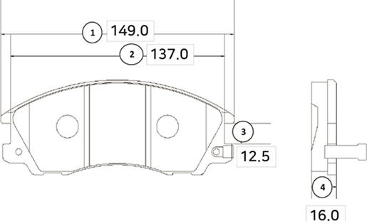 CTR GK0476 - Тормозные колодки, дисковые, комплект avtokuzovplus.com.ua