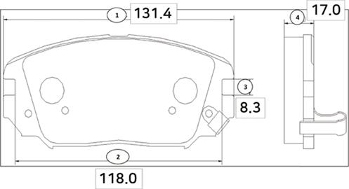 CTR GK0485 - Гальмівні колодки, дискові гальма autocars.com.ua