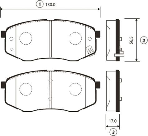 CTR GK0495 - Колодки гальм Hyundai Tucson IX20. IX35 FWD 10 - передн. OLD CKKH-41 вир-во CTR autocars.com.ua