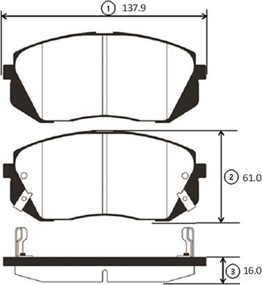 CTR GK0547 - Гальмівні колодки, дискові гальма autocars.com.ua