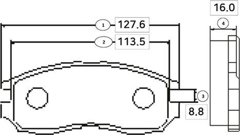 CTR GK0575 - Гальмівні колодки, дискові гальма autocars.com.ua