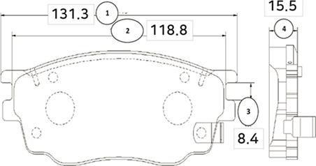 CTR GK0655 - Гальмівні колодки, дискові гальма autocars.com.ua