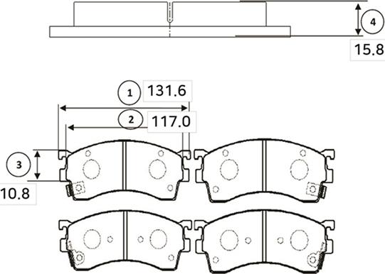 CTR GK0667 - Гальмівні колодки, дискові гальма autocars.com.ua