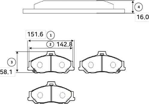 CTR GK0708 - Гальмівні колодки, дискові гальма autocars.com.ua