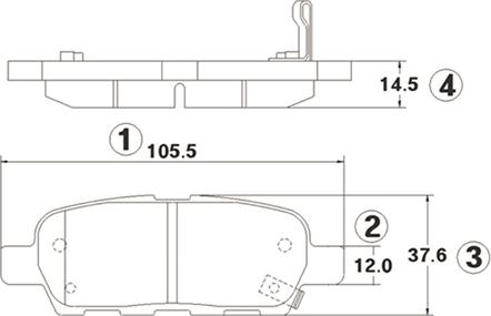 CTR GK0732 - Гальмівні колодки, дискові гальма autocars.com.ua