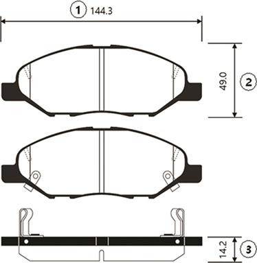 CTR GK0742 - Гальмівні колодки, дискові гальма autocars.com.ua