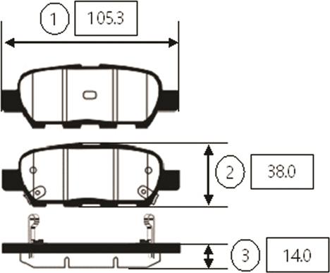 CTR GK0855 - Тормозные колодки, дисковые, комплект avtokuzovplus.com.ua