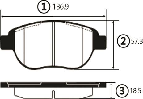 CTR GK0893 - Гальмівні колодки, дискові гальма autocars.com.ua