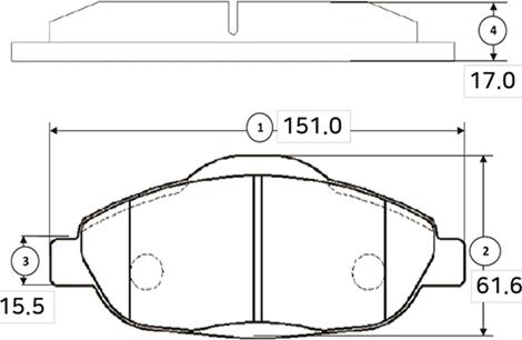 CTR GK0908 - Гальмівні колодки, дискові гальма autocars.com.ua