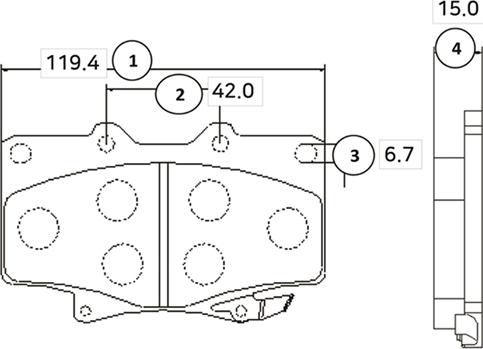 CTR GK1019 - Колодки гальм TOYOTA LANDCRUISER 80 передн. вир-во CTR autocars.com.ua