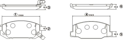 CTR GK1029 - Гальмівні колодки, дискові гальма autocars.com.ua