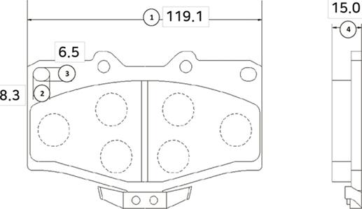 CTR GK1030 - Гальмівні колодки, дискові гальма autocars.com.ua