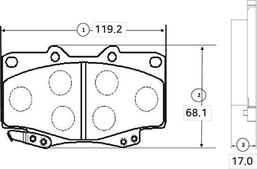 CTR GK1070 - Гальмівні колодки, дискові гальма autocars.com.ua