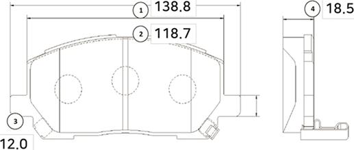 CTR GK1072 - Тормозные колодки, дисковые, комплект avtokuzovplus.com.ua